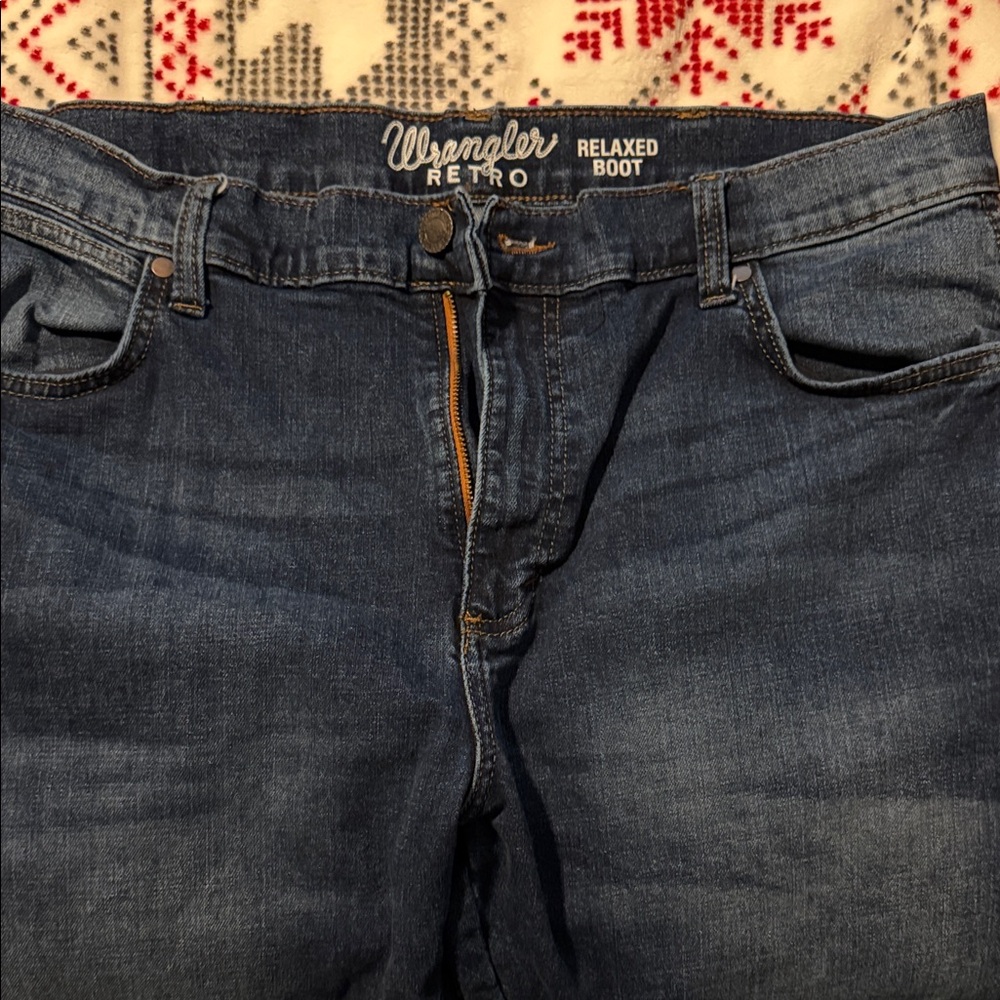 Wrangler Men's Relaxed Fit Jeans - Dark Blue